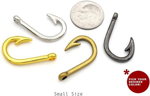 CRARDMEMORE FISH HOOK Charm Pendants for Neckleace Bracelet Bracelet Bracelet Bracelet Jewelry Making 10 PCS in Kuwait
