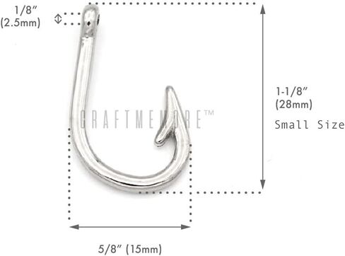 CRARDMEMORE FISH HOOK Charm Pendants for Neckleace Bracelet Bracelet Bracelet Bracelet Jewelry Making 10 PCS in Kuwait