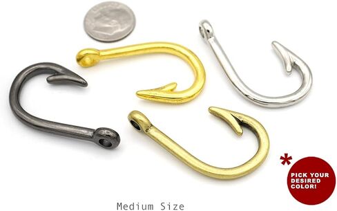 CRARDMEMORE FISH HOOK Charm Pendants for Neckleace Bracelet Bracelet Bracelet Bracelet Jewelry Making 10 PCS in Kuwait