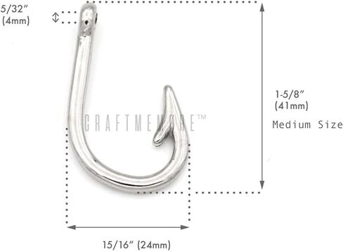 CRARDMEMORE FISH HOOK Charm Pendants for Neckleace Bracelet Bracelet Bracelet Bracelet Jewelry Making 10 PCS in Kuwait