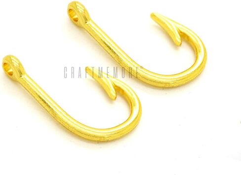 CRARDMEMORE FISH HOOK Charm Pendants for Neckleace Bracelet Bracelet Bracelet Bracelet Jewelry Making 10 PCS in Kuwait