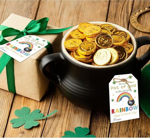 50pcs St. Patrick's Day Appreciation Gift Tags, Lucky to Work with You Tags for Office Coworker Staff Manager and Boss (St. Patrick's hat) in Kuwait