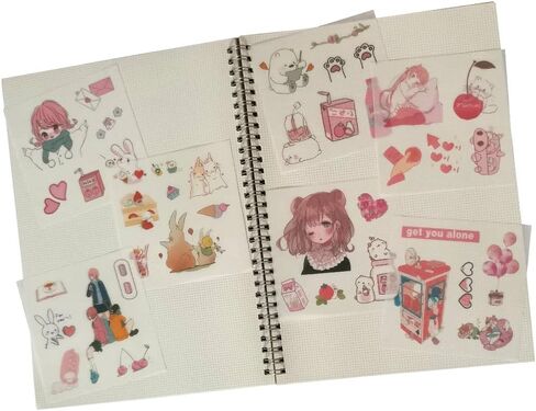مجموعة ملصقات kawaii washi (50 ورقة) سحرية عصا القبعة ديكور المنزل اليومية الاشياء للدراجات سفر ملصقات الفتاة الاشياء diy label for scrapbook envelop in Kuwait