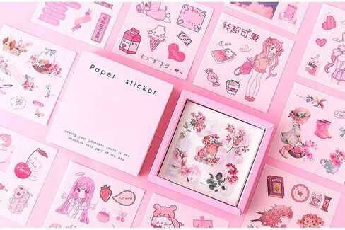 مجموعة ملصقات kawaii washi (50 ورقة) سحرية عصا القبعة ديكور المنزل اليومية الاشياء للدراجات سفر ملصقات الفتاة الاشياء diy label for scrapbook envelop in Kuwait