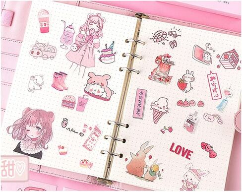مجموعة ملصقات kawaii washi (50 ورقة) سحرية عصا القبعة ديكور المنزل اليومية الاشياء للدراجات سفر ملصقات الفتاة الاشياء diy label for scrapbook envelop in Kuwait