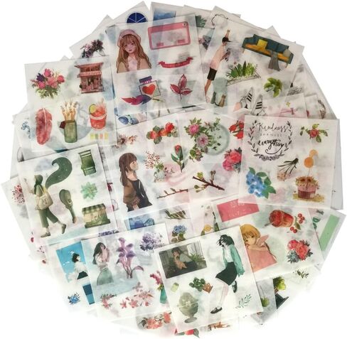 مجموعة ملصقات kawaii washi (50 ورقة) سحرية عصا القبعة ديكور المنزل اليومية الاشياء للدراجات سفر ملصقات الفتاة الاشياء diy label for scrapbook envelop in Kuwait