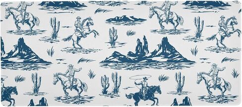 Western Cowboys Vintage Computer Mouse Mat Desk Pad Large Mouse Pad Keyboard Non-Slip Desk Mats for Work Game Home Office, 35.4 x 15.7 inch in Kuwait