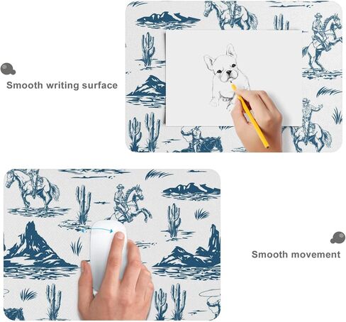 Western Cowboys Vintage Computer Mouse Mat Desk Pad Large Mouse Pad Keyboard Non-Slip Desk Mats for Work Game Home Office, 35.4 x 15.7 inch in Kuwait