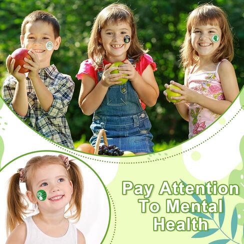 ملصقات التوعية بالصحة العقلية 1000pcs ، ملصقات التوعية بالأخضر ، الشريط ، ملصقات ملصقات ملصقات ذاتية للذات للبالغين للمراهقين ، الإبلاغ عن صحة العقلية ، 8 تصميم. in Saudi Arabia