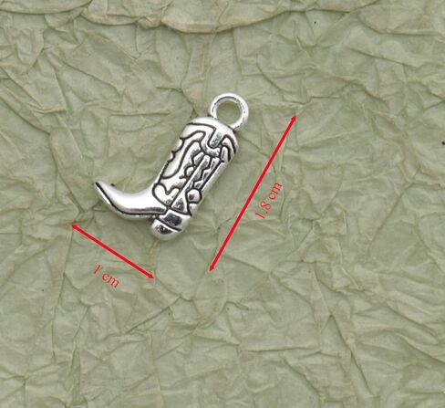 30 Pcs Cowboy Boot Charms Western Cute Small 1.8 x 1.1 cm Cute Pendants Supplies for Jewelry Making Finding Kits Bracelets Necklace Keychain Key Ring in Kuwait