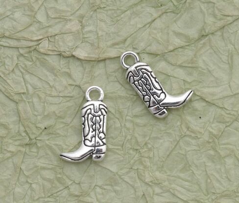 30 Pcs Cowboy Boot Charms Western Cute Small 1.8 x 1.1 cm Cute Pendants Supplies for Jewelry Making Finding Kits Bracelets Necklace Keychain Key Ring in Kuwait