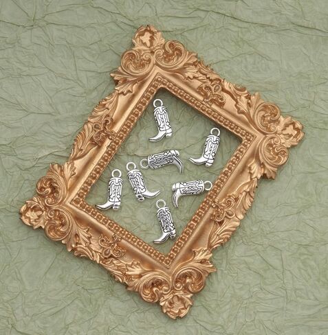 30 Pcs Cowboy Boot Charms Western Cute Small 1.8 x 1.1 cm Cute Pendants Supplies for Jewelry Making Finding Kits Bracelets Necklace Keychain Key Ring in Kuwait