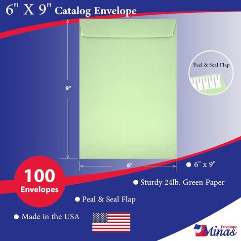 100 Minas Envelope 6" x 9" Catalog Envelopes, Peel & Seal Flap, Sturdy 24lb. Paper, 100 Count (Pink) in Saudi Arabia