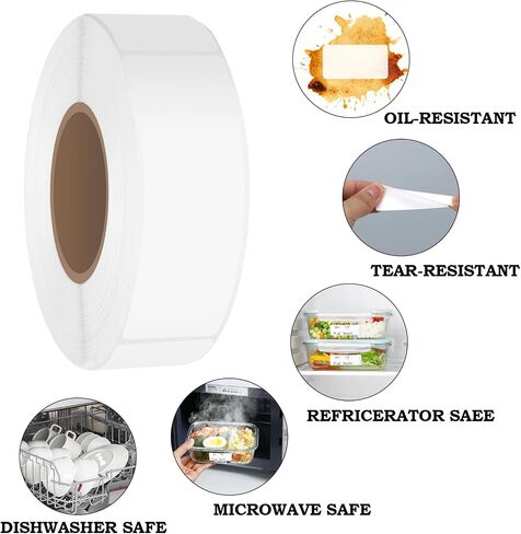 Blank Removable Freezer Labels, Removable Labels Water Oil Resistant for Food Containers Jars Pantry Organization (500-PCS, 1 * 2INCH) in Saudi Arabia