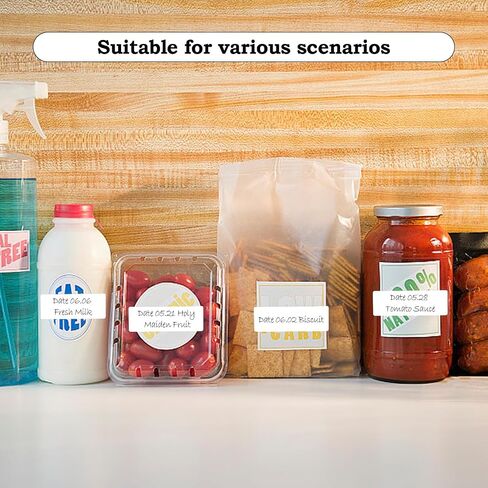Blank Removable Freezer Labels, Removable Labels Water Oil Resistant for Food Containers Jars Pantry Organization (500-PCS, 1 * 2INCH) in Saudi Arabia