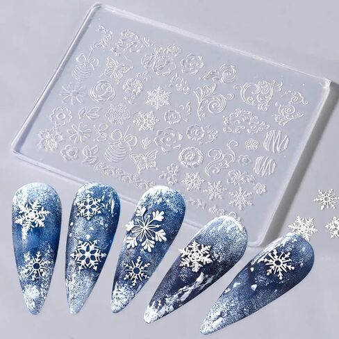appuivbt Nail Art Resin Casting Mold Nail Silicone Mold Nail Stencils Carving Templates for DIY Nail Art Decorations in Kuwait