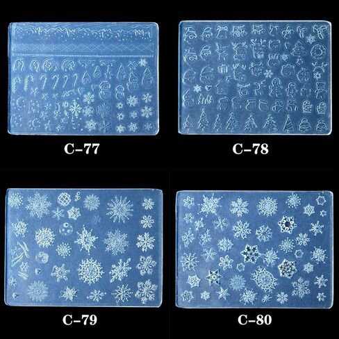 appuivbt Nail Art Resin Casting Mold Nail Silicone Mold Nail Stencils Carving Templates for DIY Nail Art Decorations in Kuwait