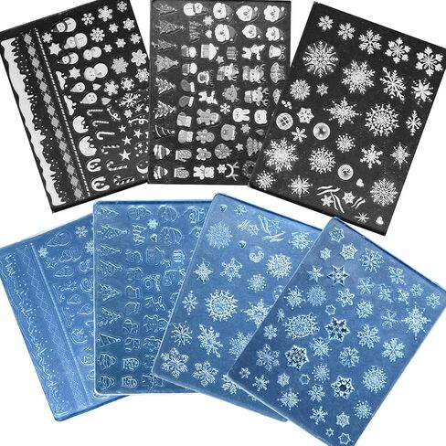 appuivbt Nail Art Resin Casting Mold Nail Silicone Mold Nail Stencils Carving Templates for DIY Nail Art Decorations in Kuwait