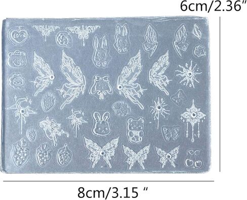 appuivbt Nail Art Resin Casting Mold Nail Silicone Mold Nail Stencils Carving Templates for DIY Nail Art Decorations in Kuwait