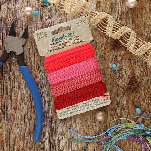 The Beadsmith Knot It Waxed Polyester Cord – Lavender Fields – 1mm Diameter – 4 Cords, 15 Yards Each – Make Jewelry, Macrame, Friendship Bracelets and DIY Crafts in Saudi Arabia