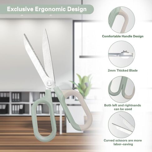 مقص المكاتب البيضاء مع مقابض القفز المريح ، مقص لطيف ، مقص حافل للحرف اليدوية للفن DIY ، الخياطة ، النسيج ، الطالب ، المعلم ، واستخدام المنزل (7 "، أبيض -1pack) in Saudi Arabia