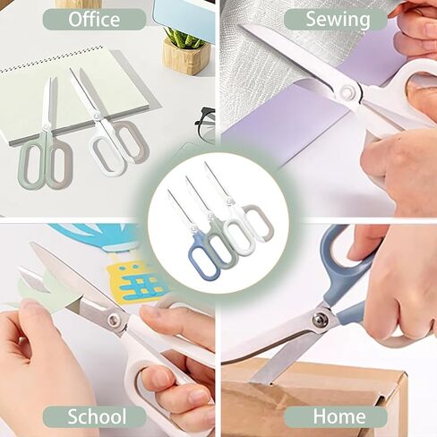 مقص المكاتب البيضاء مع مقابض القفز المريح ، مقص لطيف ، مقص حافل للحرف اليدوية للفن DIY ، الخياطة ، النسيج ، الطالب ، المعلم ، واستخدام المنزل (7 "، أبيض -1pack) in Saudi Arabia