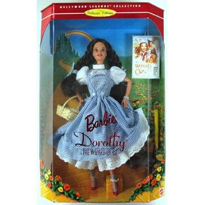Mattel Hollywood Legends Collection, Collector Edition, 1995 Barbie Dorothy in The Wizard of Oz in Box, Never been Opened, Doll Stand and Hairbrush Included, Toto in Basket, Beautiful Art Work 12701