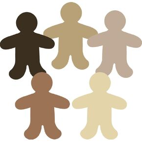 Person Multicultural Creative Cut-Outs People Shape Paper Cutout for Children to Design and Decorate, Craft Group Projects, Unity in Diversity Kids' Craft Projects for School/Home, 5.5 Inch (50 Pack)