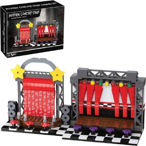 خمس ليالي هالوين FNAF Pizzeria Stage Building Build Builds ، كلاسيكي لعبة الرعب أمن أمن المهرجانات الإبداعية الطوب طوب هدايا Merch ، مناسبة للمعجبين أصدقاء الأطفال