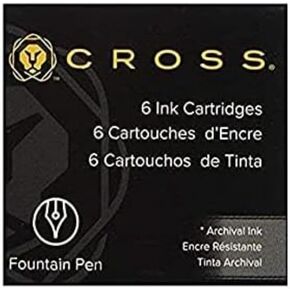 Cross Fountain Pen Ink Cartridge - Blue (six per card)
