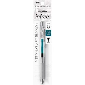 Pentel XBLN75TL-S3 EnerGel Ballpoint Pen - 0.5mm, Turquoise Blue