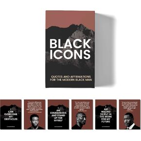 Black Icons Affirmation Cards for Men - Inspire the Next Generation of Leaders with 50 Powerful Quotes and Affirmations from the Most Influential Black Men of Our Time, Perfect Motivation Gift