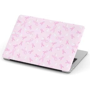 [ Compatible with MacBook PRO 13 inch (Model A1706 / A1708 / A1989 / A2159 - (Year 2016-2019) ] Full Body Hard Case Cover - Breast Cancer Awareness Pink Ribbon
