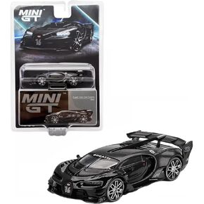 Diecast Model Car Compatible with Mini GT 1:64 Bugatti Vision Gran Turismo Black Limited Edition MGT00795