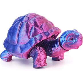 Laser Colored 3D Printed Turtle, Articulated Animal Model, Colorful Figurine Home Decoration, Head and Limbs can Swing Freely（1pc/2pcs） (2)