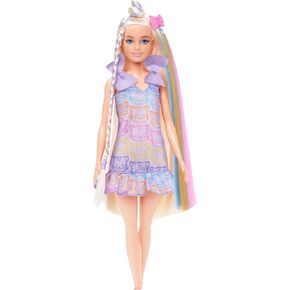 Barbie Fun & Fancy Doll & Accessories, Blonde Fashion Doll with Extra-Long Hair & 2 Looks, Including Silver Metallic Dress & Hair Extension