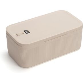 Lockable Storage Box,Small Medicine Lock Box,Food Lockbox,Medical Pill Bag Organizer,Refrigerator Snack Case Bin Container,Locked Cell Phone Jail,Personal Item Safe for Gift,Office,Travel (Navy)