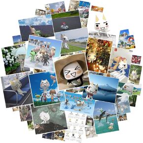 50PCS Toro Inoue Cat Kawaii Stickers Party Supplies Waterproof Graffiti Vinyl Sticker Decals Toy Kid Gifts…