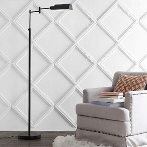 SAFAVIEH FLL4064A Lighting Watson Adjustable Orb (LED Bulb Included) Floor Lamp, Black