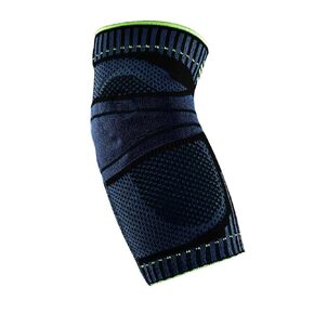 Bauerfeind Sports Elbow Support - Breathable Compression Elbow Brace - Contoured Pads for Inner and Outer Elbow Protection Against Joint Pressure - Air Knit Fabric Washable & Durable (Rivera, Large)
