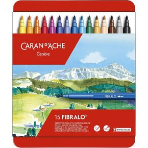 Caran D'ache Fibralo Markers, 15 (185.315)