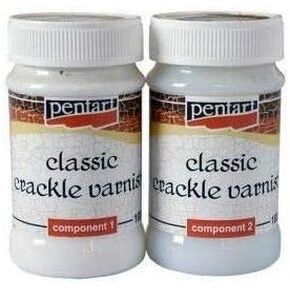 Pentart Crackle Varnish, Classic, 2 Components, 100 ml Set, one