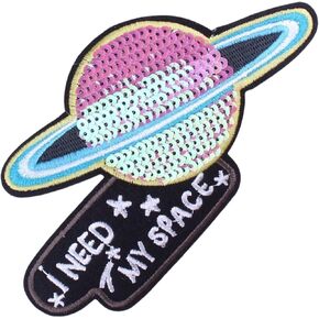 Word Quotes Iron On Embroidery Morale Patches, Funny Slogan Sew On Patches, Meme Applique for Hat Backpack Jacket Clothes (A)