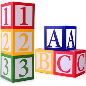 6 أجهزة كمبيوتر ABC و 123 صناديق بالون فريند ستريت ، تخرج ABC Alphabet إلى الحفلة المدرسية ، القصة ديكور حفلة عيد ميلاد احتفال دش الطفل المستوحى من الورق المقوى بالون (ABC123)