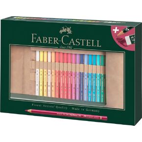 Faber-Castell Art & Graphic Polychromos Colour Pencil, Multicoloured, Pencil Roll Of 34, For Art, Craft, Drawing, Sketching, Home, School, University, Colouring
