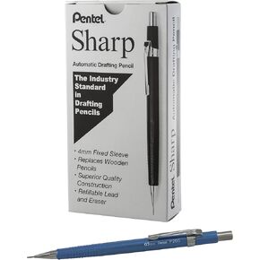 Pentel Sharp Mechanical Pencil, (0.5mm), Metallic Blue Barrel, Box of 12 Pencils (P205MC)