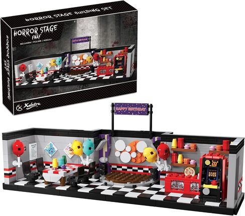Five Nights Halloween FNAF Pizzeria Stage Building Blocks Set, Classic Horror Game Security Breach Creative Festival Bricks Kit Toys Gifts Merch,Suitable for Fans Friends Kids in Saudi Arabia