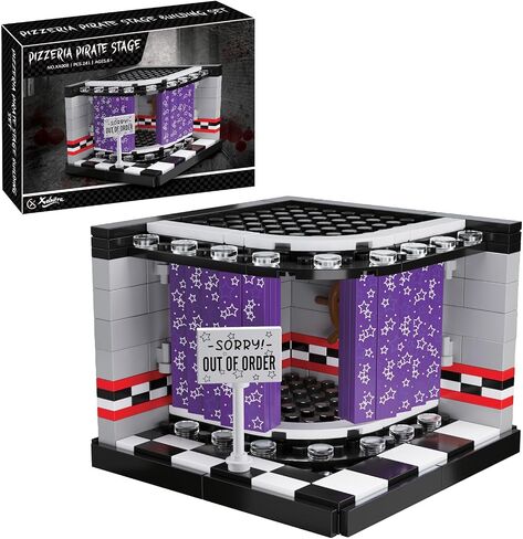 Five Nights Halloween FNAF Pizzeria Stage Building Blocks Set, Classic Horror Game Security Breach Creative Festival Bricks Kit Toys Gifts Merch,Suitable for Fans Friends Kids in Saudi Arabia