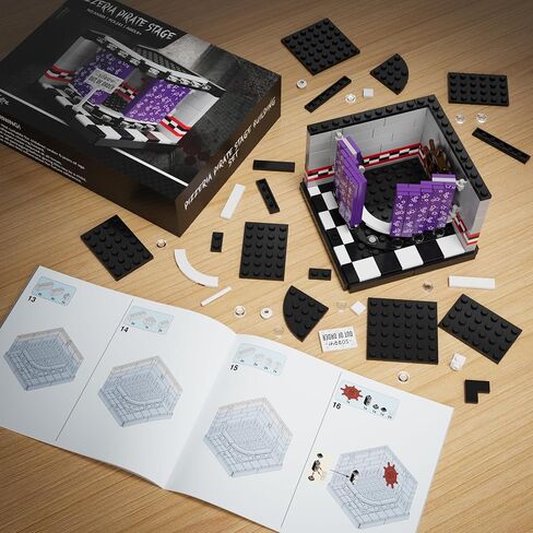 Five Nights Halloween FNAF Pizzeria Stage Building Blocks Set, Classic Horror Game Security Breach Creative Festival Bricks Kit Toys Gifts Merch,Suitable for Fans Friends Kids in Saudi Arabia