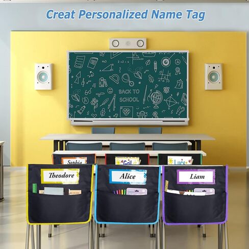24 Pcs Chair Pockets for Classrooms, Student Chair Pockets, Classroom Chair Pockets, Seat Pockets for Classroom Chairs, Seat Sacks for Classroom Chairs, Seat Sack in Saudi Arabia
